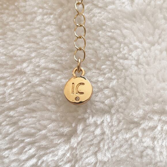 Liz Claiborne Linked Collar Statement Necklace Gold Green Round New - Picture 7 of 11